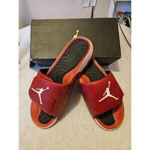 Nike Jordan Hydro 5 Slides Gym Red White Black Mens Size 13 820257-601